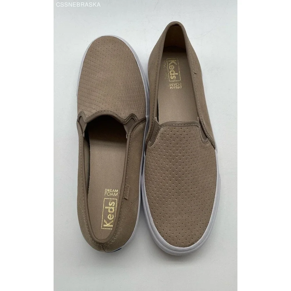 Keds DBL‎ Deck Suede II - Taupe slip-on shoes - Size 9.5
